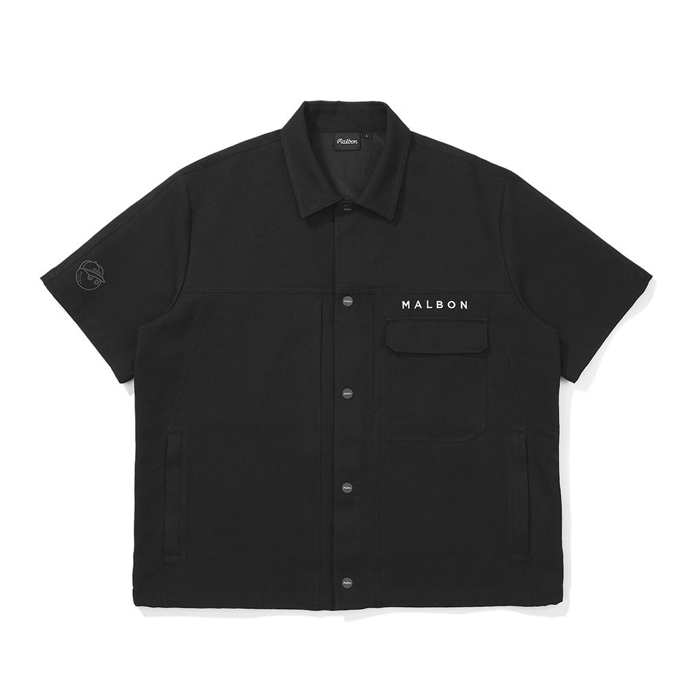 Malbon Golf M Twill Ventilated Shirt Jacket Black (Man)