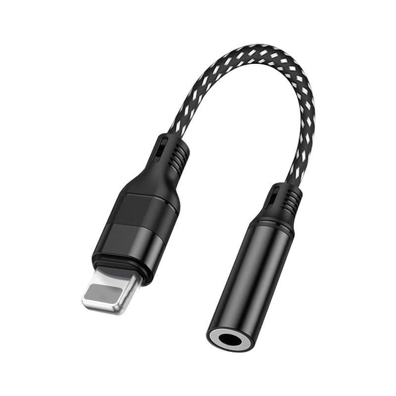 

Новый кабель-адаптер для наушников 3,5 мм, аудиокабель, подходящий для мобильных телефонов Apple, iPhone8/11/14, на аудиоголовку 3,5 мм. black чёрный