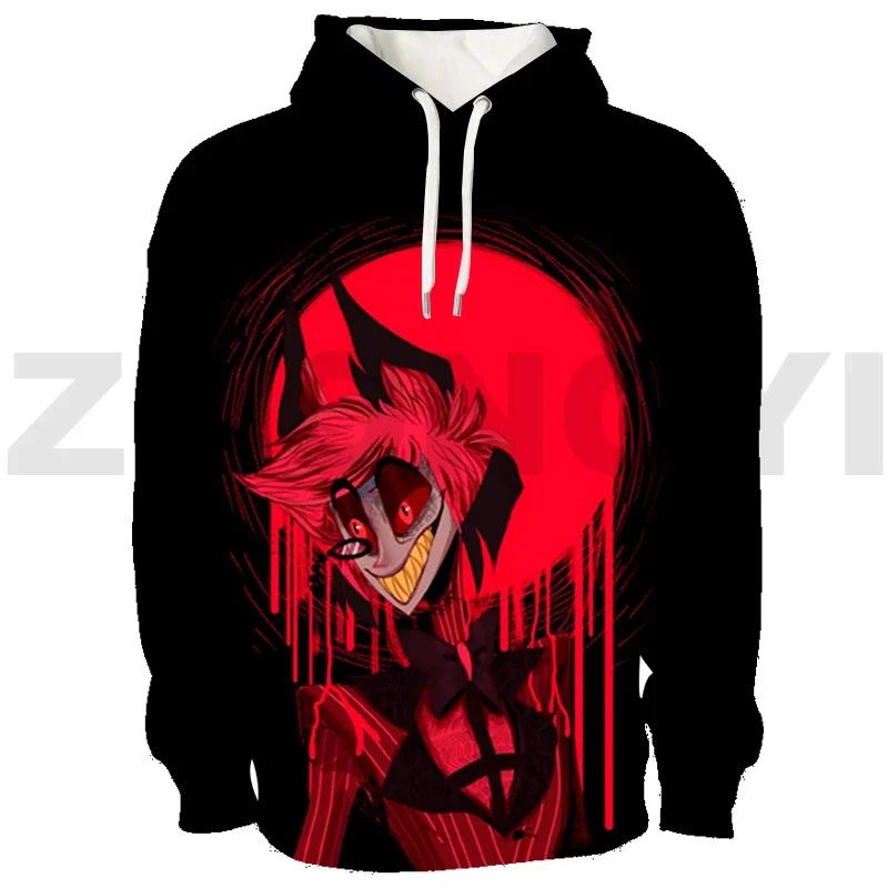 Harajuku Hazbin Streetwear 3D Print Hotel Men Clothing Hip-Hop High Street Sweatshirts Female Anime Hoodie Cosplay Costume Hoody