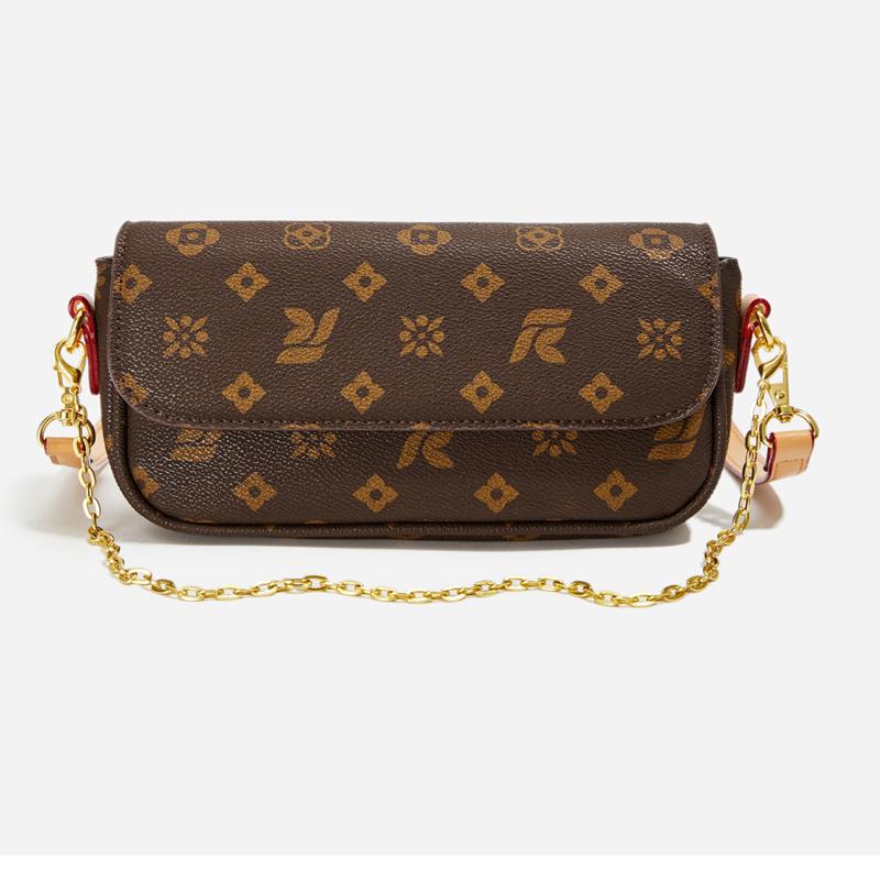 New Women's Chain Bag Printed Luxury Designer Crossbody Bag Shoulder Bag Large Capacity Commuter Bag