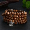 8mm Wooden Beads 108 Mala Beaded Prayer Necklace Lotus Tree Life Charms Yoga Meditation Spiritual Jewelry Bracelet Fashionable