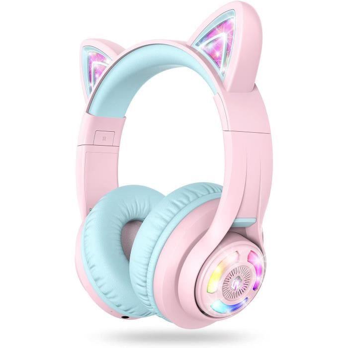 Casque Audio Enfant - ICLEVER - BTH13 - Bluetooth - Volume Réglable - LED