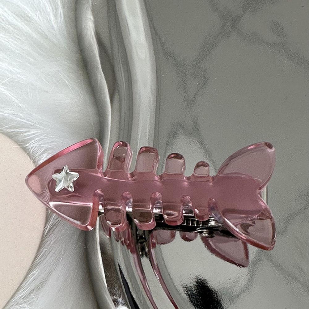 Y2K Rosa Kleiner Fisch Stachel Süße Süßigkeitenfarbe Lustige Clips Design Sinn Pony Seitenclip Neues Haar Zubehör Neu