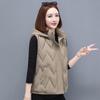 New Vest Vest Autumn and Winter Light Down Cotton Jacket Short Middle Aged and Elderly Wearing Vest Women