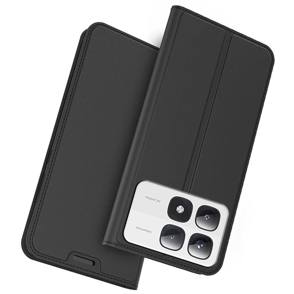 

For Xiaomi 14T Case PU Leather Phone Cover with Card Holder Stand Magnetic Closure Black