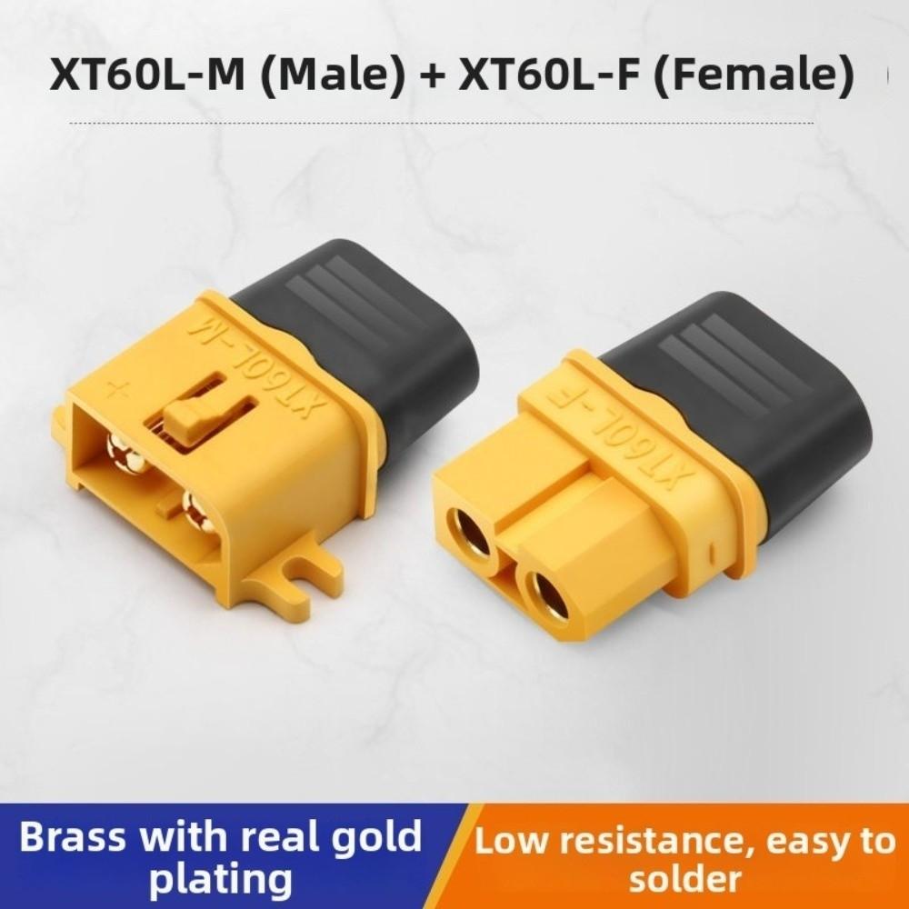 Amass XT60L-F M Plug Yellow Male Female Plug New XT60L Connector  RC Car Parts