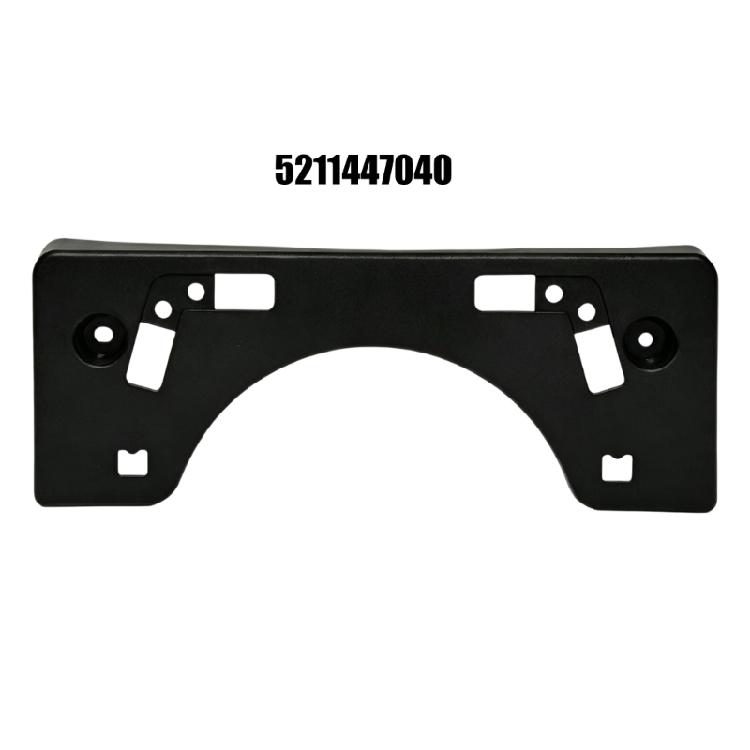 Upgrades No Drill License Plate Bracket 5211447040 Black ABS Holder Compatible for Vehicle Car 2004-2009 Front Bumper