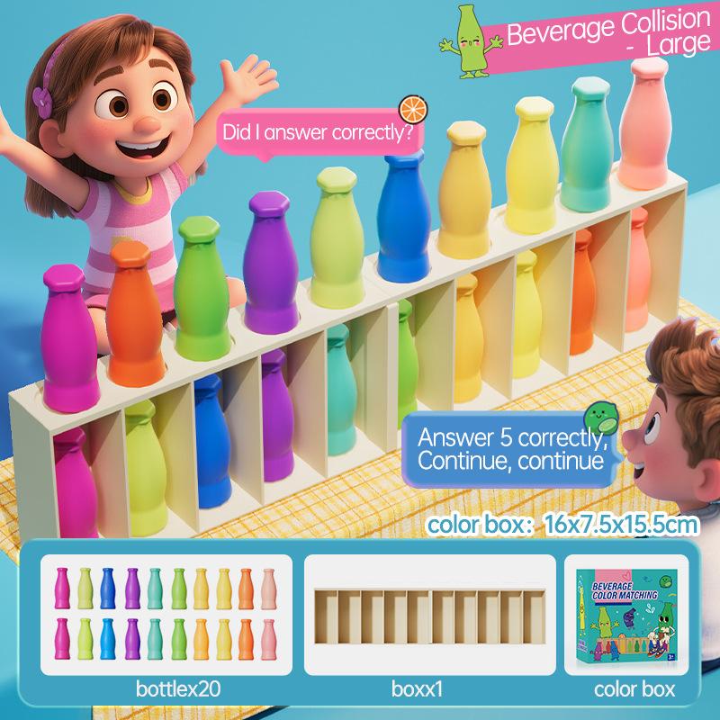 

Fun Color Guessing Bottle For Parent-child Interactive Creative Board Game Children s Early Education Memory Puzzle Toy