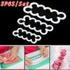 3 Pcs/set Rose Flower Cake Molds Plastic White Rose Flower Fondant Cutter Cake Decorating Molds Biscu