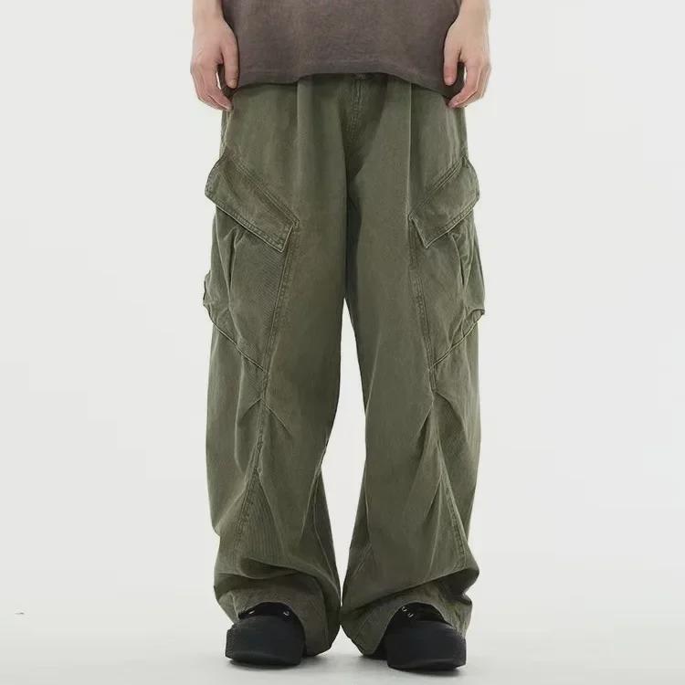 2024 Men's Retro Deconstructed Wide-Leg Overalls - Loose-Fit Casual Spring/Summer Trend