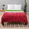 Coperta Morbida Anguria Rossa Matrimoniale Leggera in Pile di Flanella per Divano Letto Divano Viaggio Campeggio per Bambini Adulti