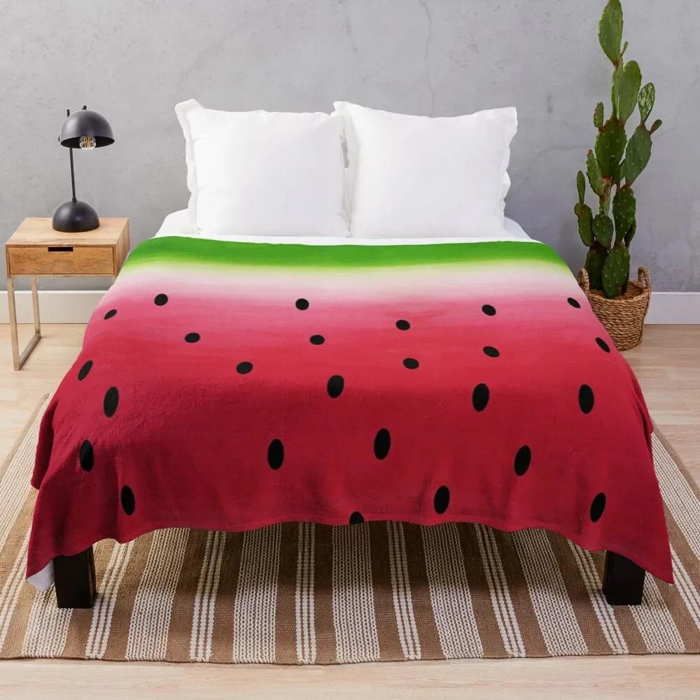 Coperta Morbida Anguria Rossa Matrimoniale Leggera in Pile di Flanella per Divano Letto Divano Viaggio Campeggio per Bambini Adulti