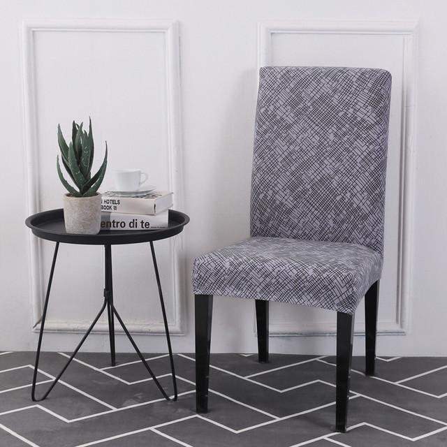 Stretch Seat Chair Covers Printed Chair Cover Big Elastic Slipcovers Bench Cover Office Chair Covers For Home Party Dining Room