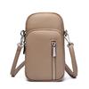 Single-shoulder Crossbody Fashion and Simple Lock-style Small Bag Made of Cowhide, Suitable for Mobile Phone Use.