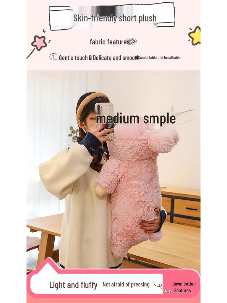 Cartoon Dinosaur Transforming Plush Pig Toy - Long Fur Sleeping Hug Pillow