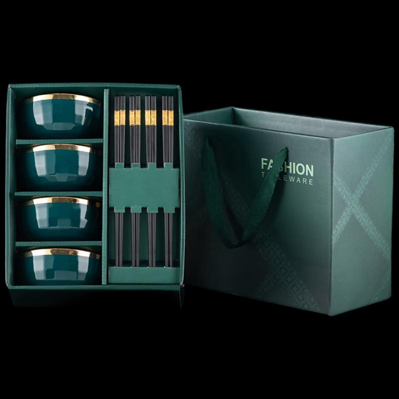 Ceramic Bowl and Chopstick Gift Set