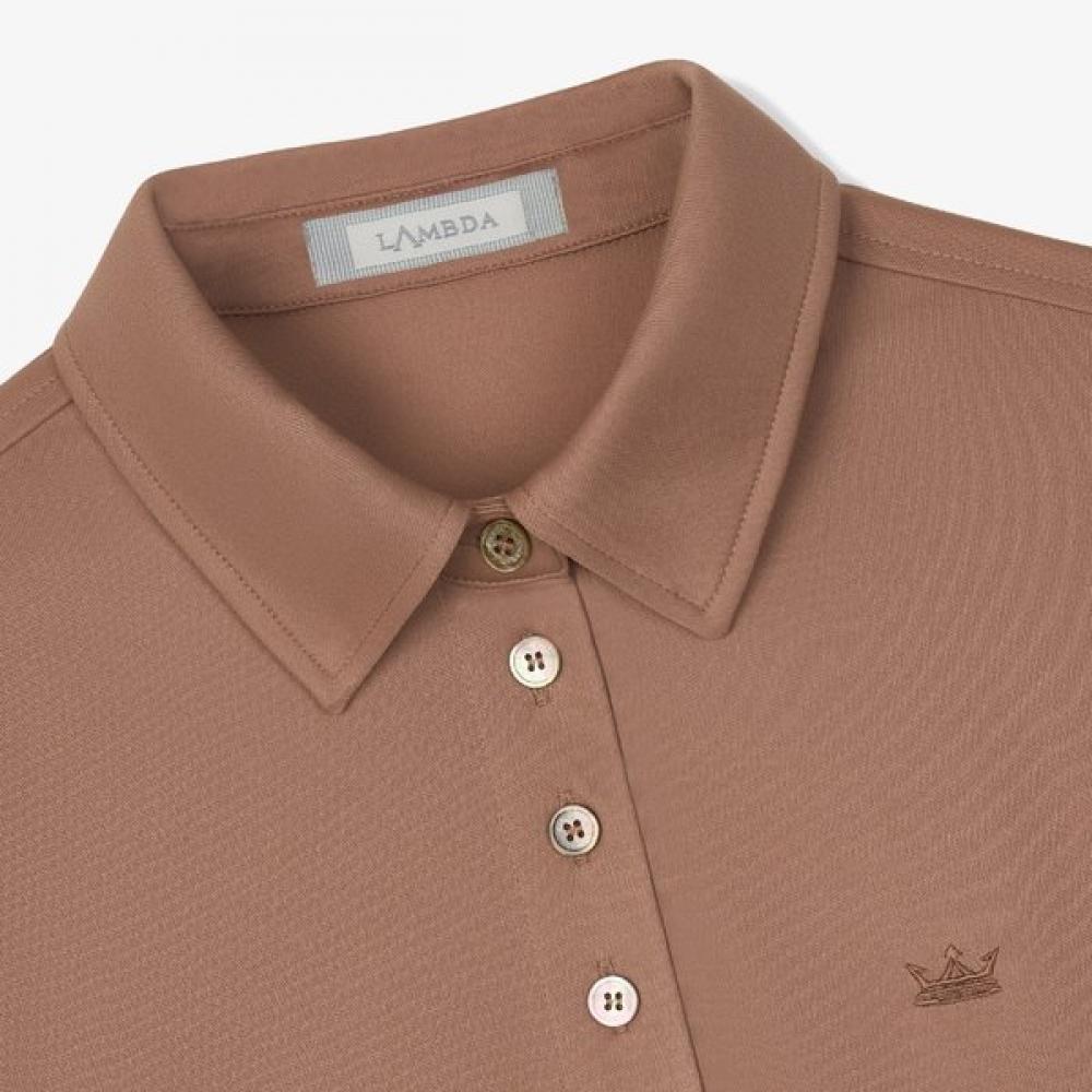 Lambda Women Golf Polo Short Sleeve Soft Mocha 26319
