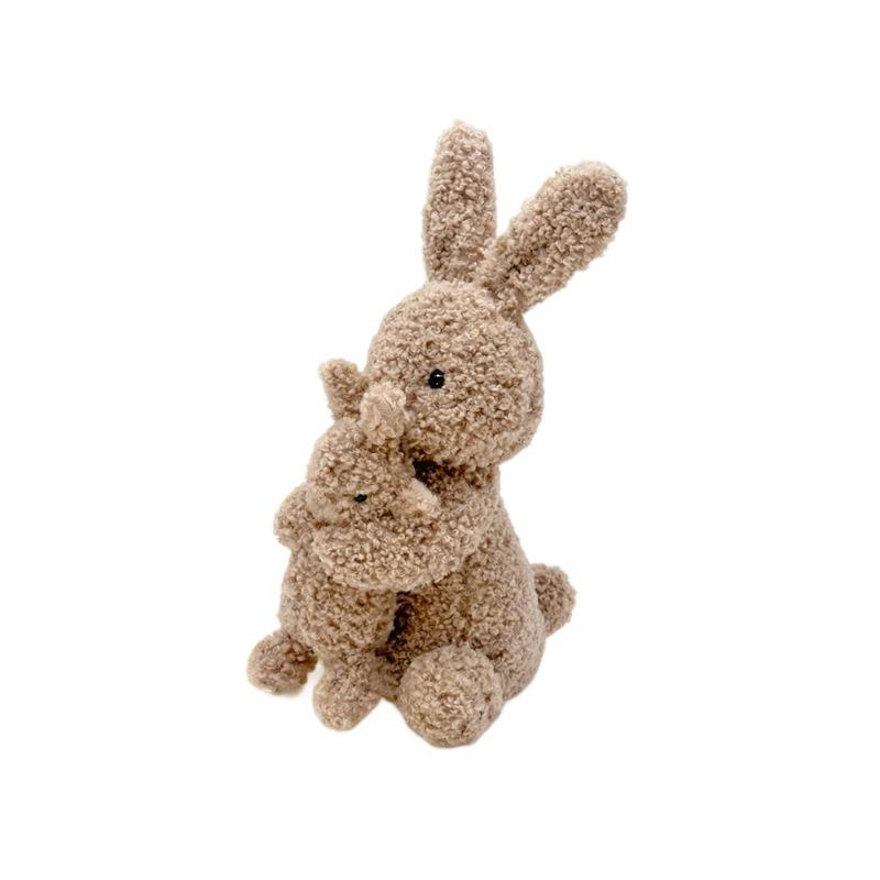 

Nordic European Style Bunny Plush Toy Mother and Child Rabbit Cuddly Plushie Birthday Gift for Girl Boy Xmas коричневий