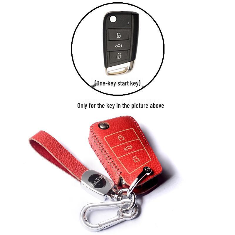 Volkswagen Key Protection Cover: Fits 21 Models, Including New Passat, Magotan, 330GTE, and B8B7 - Genuine Leather