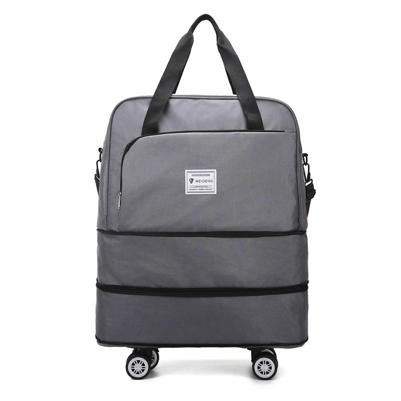 Men's and women's wheeled models, double-layer expansion, large-capacity travel bags, home storage, moving luggage bags can be set with tie rods