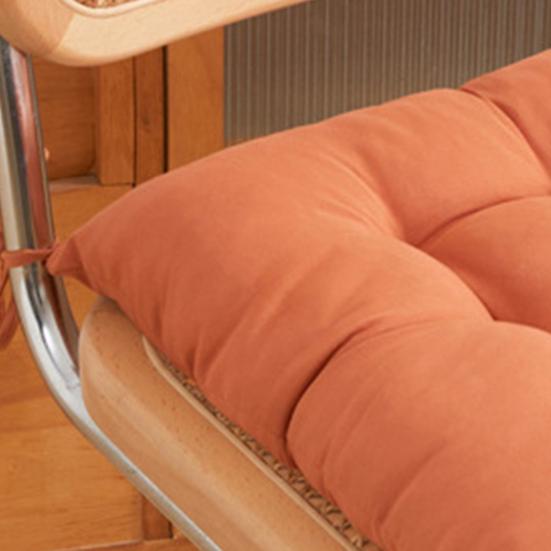 Seat Cushion with High Elasticity Thick Filling Anti-Slip Design Square Solid Color Style Chair Cushion Autumn Winter Chair Pad