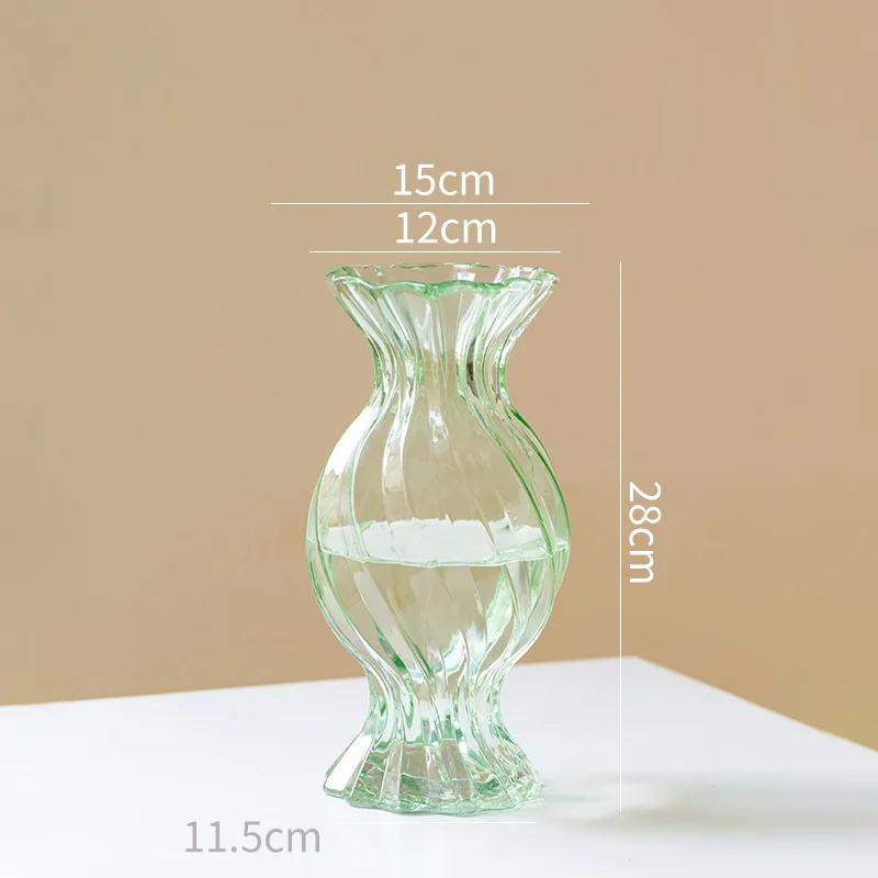 Glass Vase Home Living Room Study Office Vase Flower Arrangement Aesthetic Room Decor Estantes Para Plantas