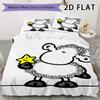Sheepworld Pattern Bedding Uilt Set Uilt Cover Pillowcase Home Decoration Birthday Gift (1 * Duvet Cover + 2 * Pillowcase  Without Core)