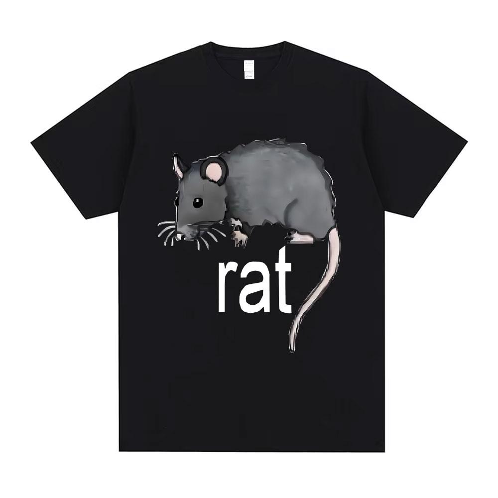 Funny Rat Meme Tshirt Unisex Unisex Clothing Casual Oversized Short Sleeve T Shirts Unisex Fleece Cotton Tshirts Novelty Clothes