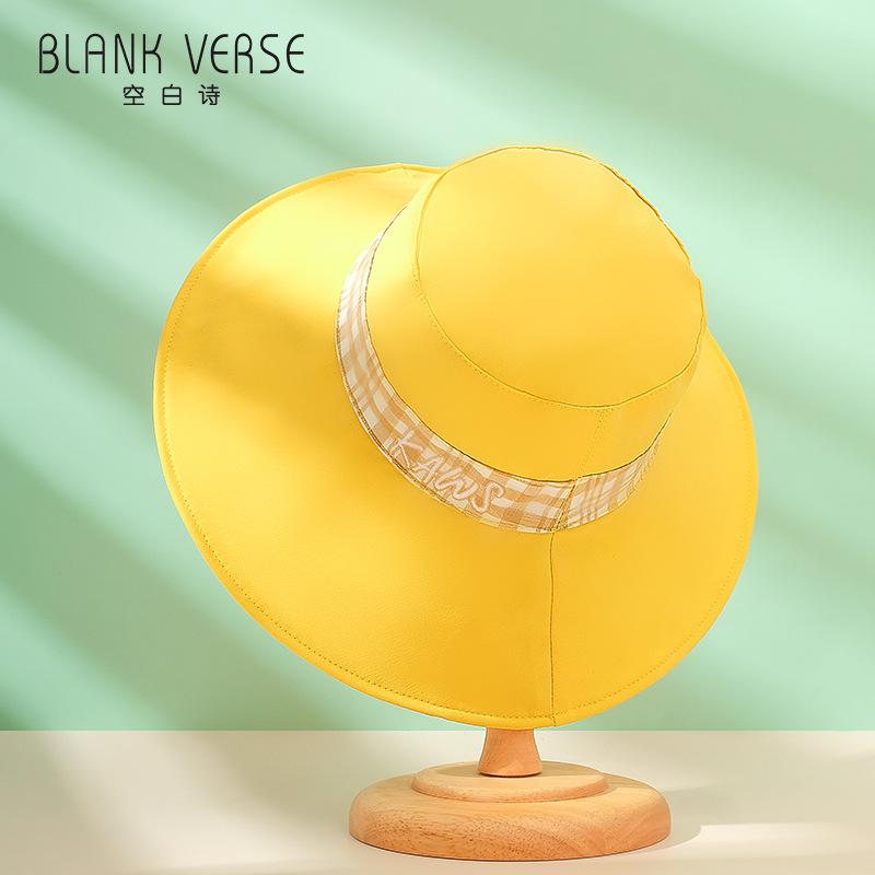 Solid Color Sun Hat Women's Large Brim Double-sided Bucket Hat Women's Autumn Sun Protection Casual Wide Brim Sun Protection