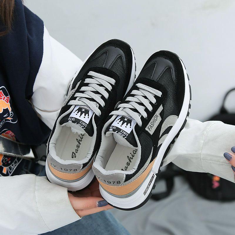 Women's Plus Size Wide Fit White Running Shoes 35-43