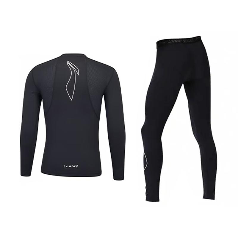 Li Ning Fitness Set Men's Black+Black YUDV013-1+YULV025-1