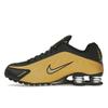 Nike  Shox R4 Black Metallic Gold Women Sneakers Metallic-Silver AR3565-005
