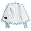 LOUIS VUITTON [Excellent Condition/Domestically Authorized] RM2129 IM3 HLA20W Damier Denim Trucker Jacket 44 White / greenUsed