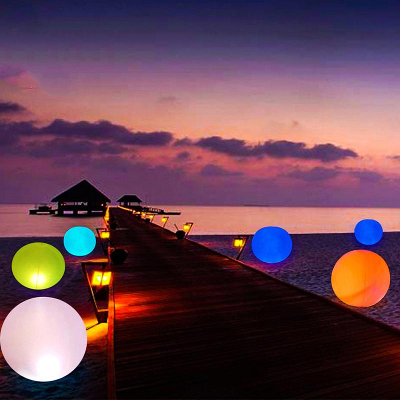 Glowing Beach Ball Remote Control Led Light Swimming Pool Toy 13Colors Glow Ball