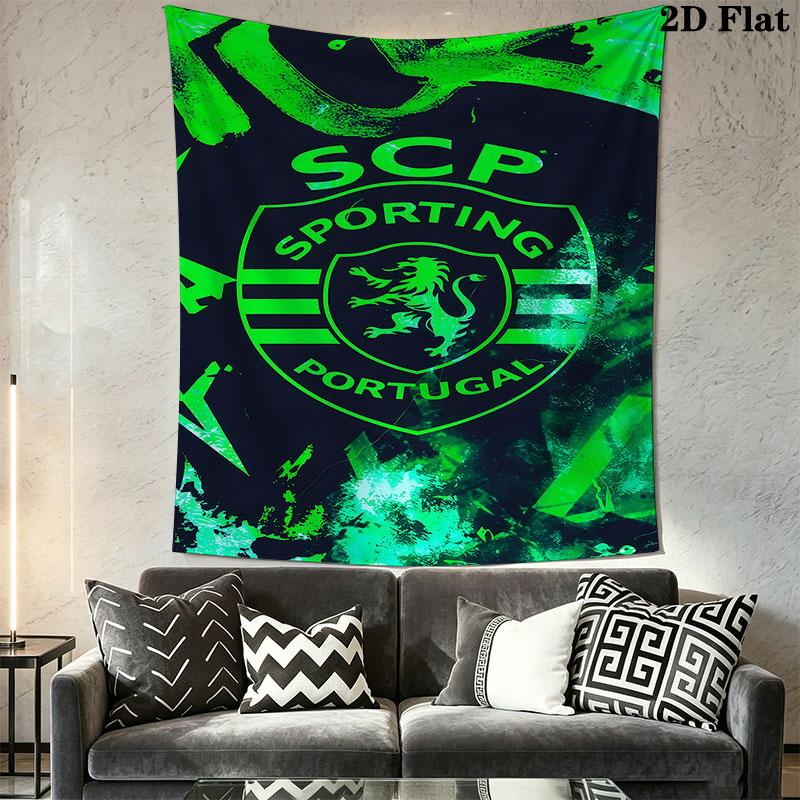 Sporting CP logo Wall Hanging Printed Fabric Blanket Decorative Tapestries for Bedroom Living Room Home Decor