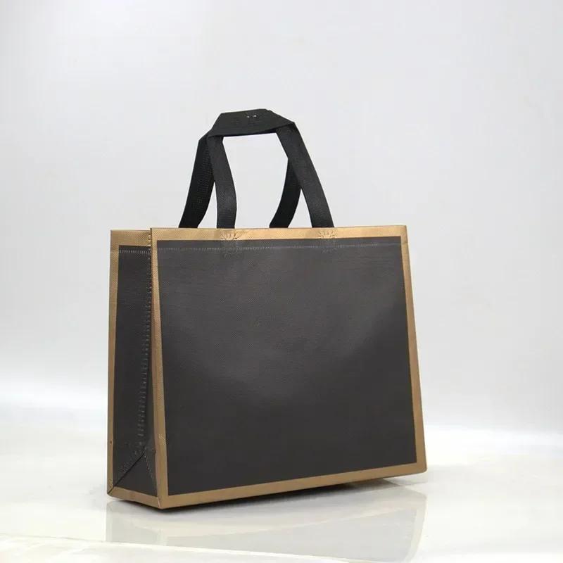 10pcs Coated Non-woven Fabric Bag Clothing Nonwovens Pack Handbag Environmentally Friendly Gift Shopping Packaging Pouch