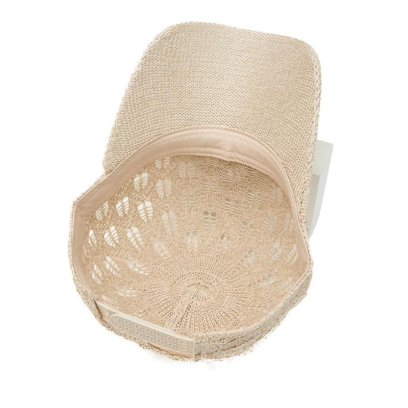 Summer Hollow Knitted Baseball Cap Women's Outdoor Sunscreen Sunshade Hat Breathable Cap Net Cap