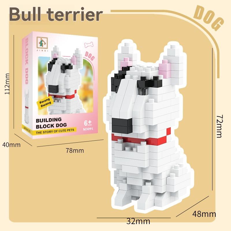 Creative Design 8 Styles Compact Dog Micro Assembling Modules Set Particles Cartoon Animal Model DIY Putting Together Bricks Kids Birthday