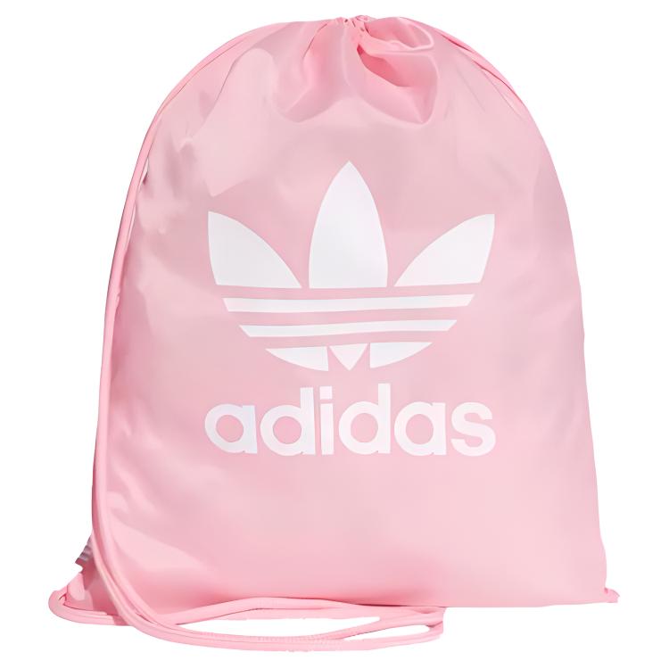 Adidas Originals Classic Large Logo Drawstring Sports Training Backpack Unisex Backpack Pink D98919 Pink