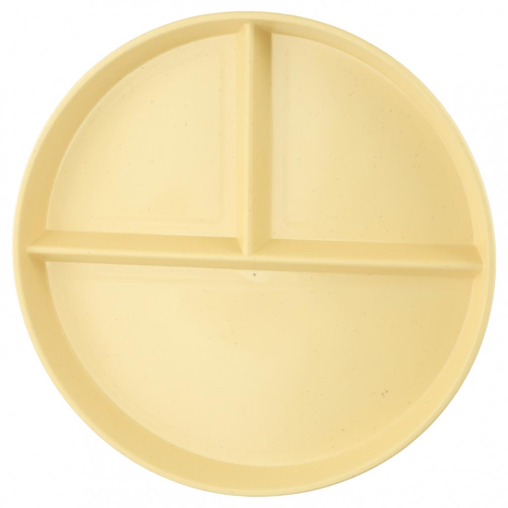 Divided Plate 3 Compartment Reusable Fruit Salad Food Dinner Tray Dinnerware