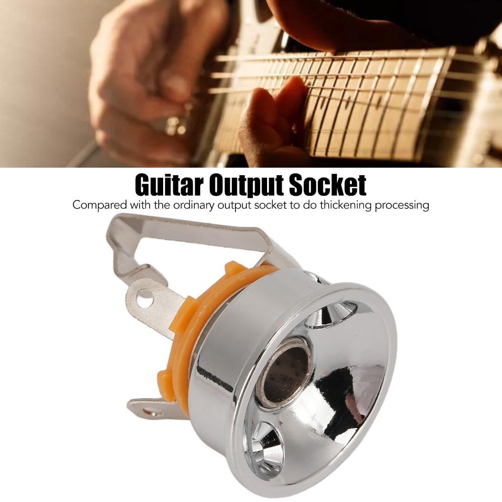 Silver/Golden Guitar Output Jack Metal Stereo Output Socket For Electric Guitar