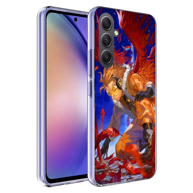 Anime MHA Hawks BNHA Phone Case for Samsung A17 A37 A57 A07 A16 A26 A36 A56 A06 A02S A12 A22 A32 A52S A04S A14 A24 A34 A54 A03 A