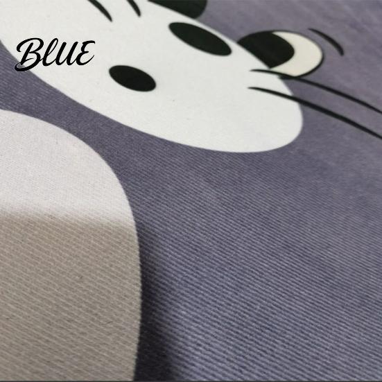 Rug Carpet Thick Stairs Foldable Bedside Pattern Cats Skin-friendly Cartoon Blanket for