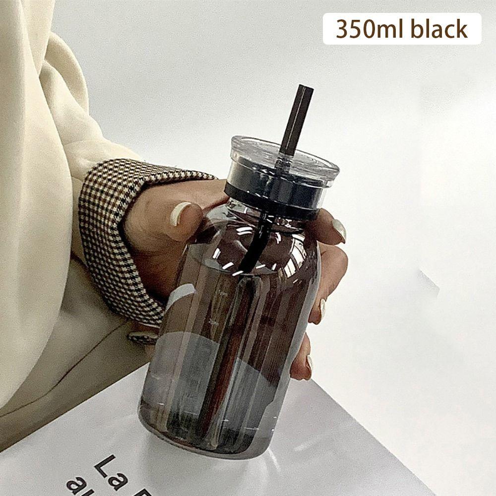 

1Pcs With Time Marker Glass Cup Juice Milk Water Drinking Bottle Durable Glass Bottle
