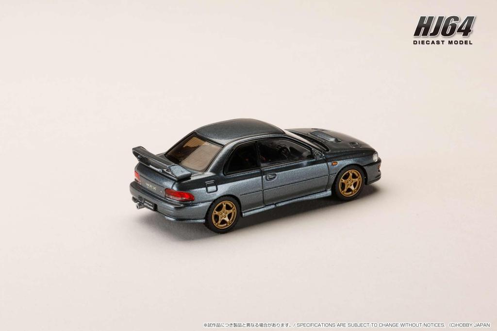 HJ64 Subaru Impreza PURE SPORTS COUPE WRX Type R STi Version VWR Type Front Bumper Cool Gray Metallic Finished Product HJ641079JGM 1/64 (GC8)