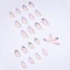 Light purple French full diamond long ballet nail patch nail patch wearing nail art finished fake nail removable nail