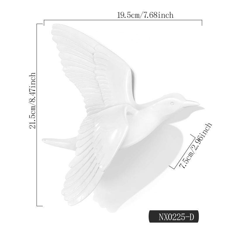 Europäischer dreidimensionaler Vogel-Wandschmuck Schwalbe Wandbehang Abstrakte Tierornamente Heimwanddekoration