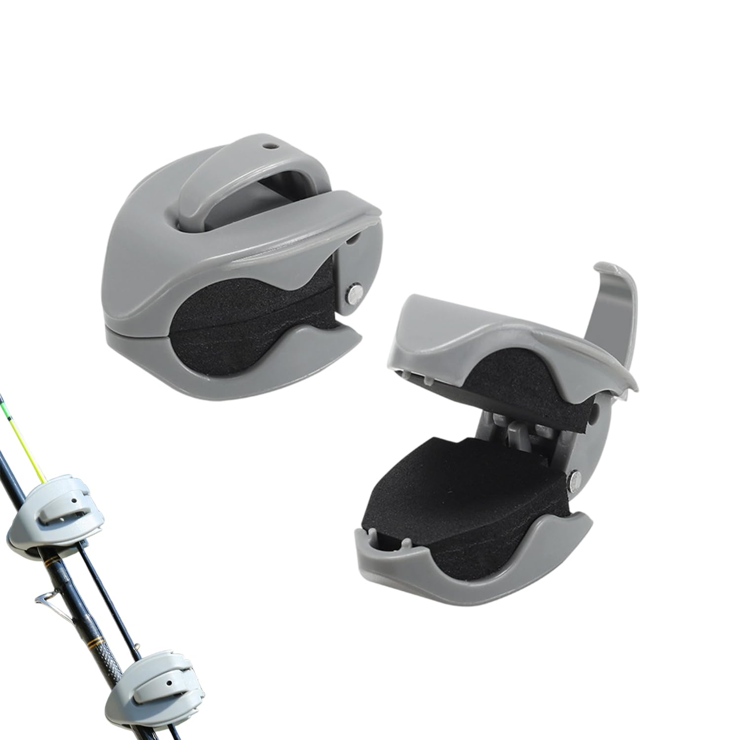 ADOFUN Rod Holder 2 Fishing Rod Clamps, Fishing Rod Holder, compact