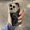 Phone Case: 2D flat lambskin suitable for iPhone 18, 17, 16, 15, 14, 13 Pro protective cases,  flowing lotus, Christmas and Halloween gifts
