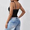 2025 Summer European & American Lace Camisole: Women's Sexy Solid Color Vest
